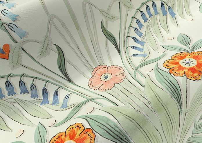 Cotswold Faux Silk, Persimmon - Roman Blind - Image 4